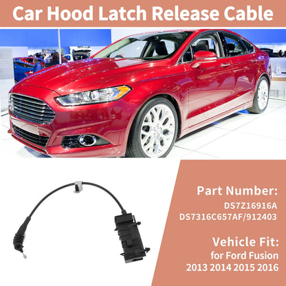 Front Hood Release Cable for Ford Fusion 2013-2016 (2 x)