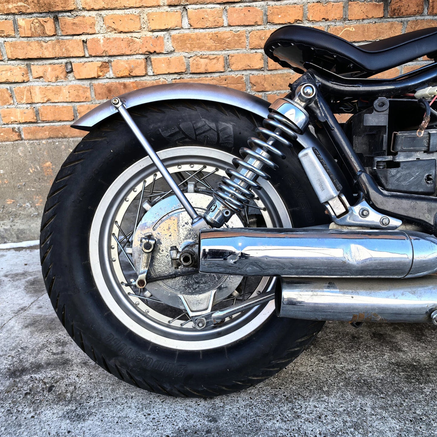 Rear Fender Guard for YAMAHA XV750 Virago 1984-1998 Silver