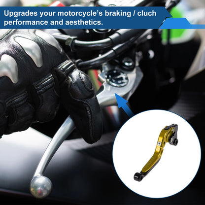 Brake Clutch Lever for Kawasaki ZZR600 Gold Tone Black