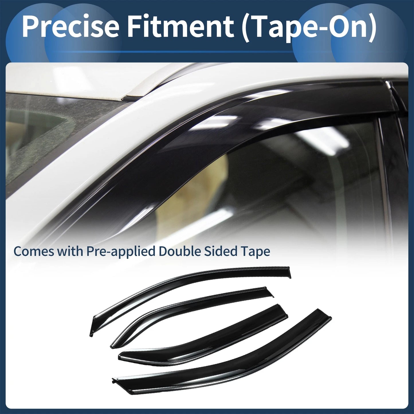 Window Deflectors 1 Set for Toyota Yaris Sedan (2007–2007)
