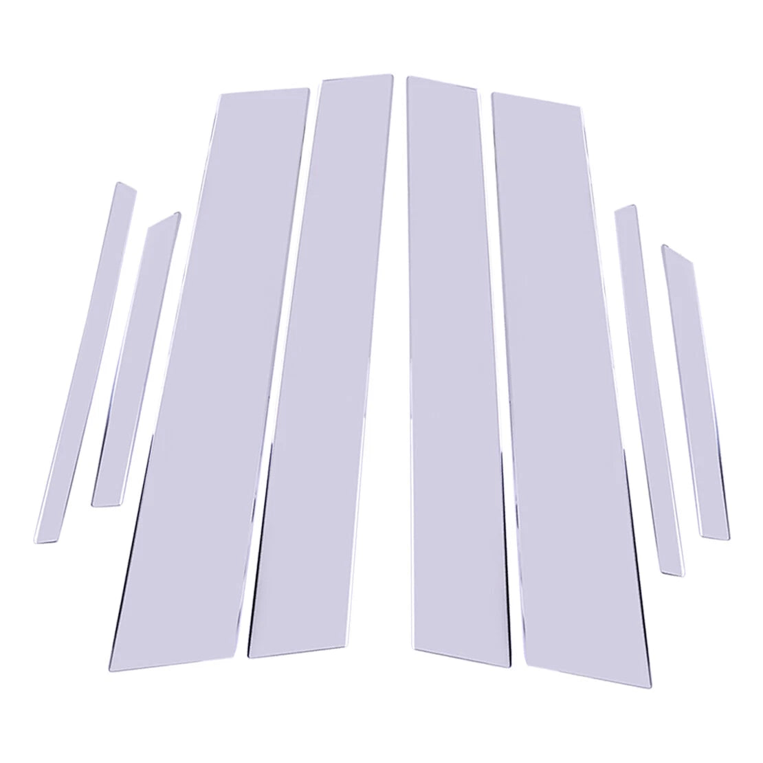 8x Stainless Chrome Window Door Pillar Trim for Honda Civic (2006-2011)