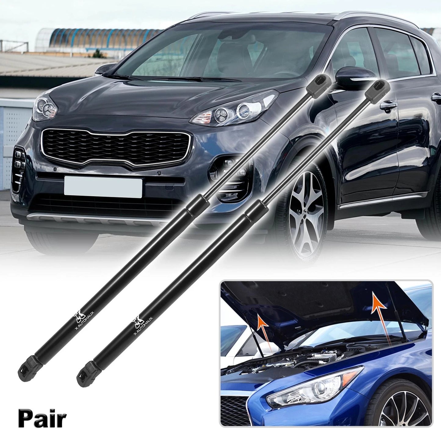 Front Hood Lift Supports for Kia Sorento (2011-2015)