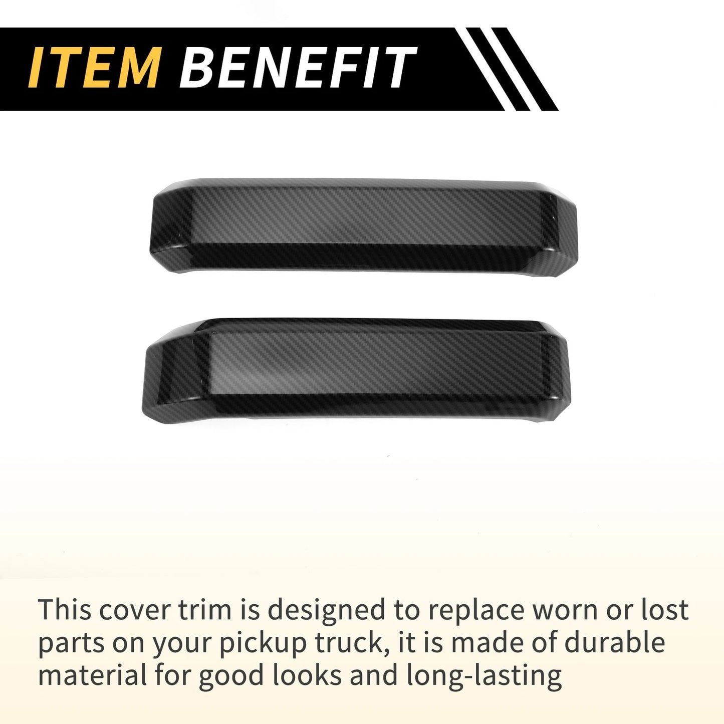 Interior Door Handle Cover Trims for Ford F-150 (2015-2020) - 2 x Carbon Fiber