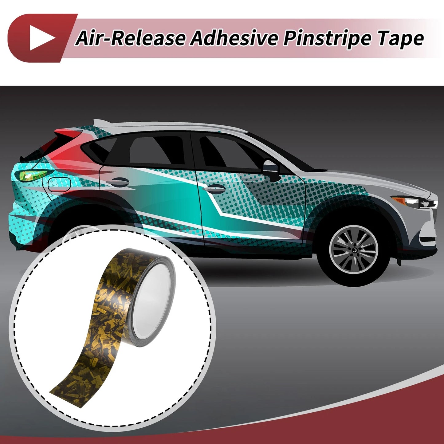 Pinstripe Tape 40mm x 8.5m Gold Tone for Car, Motorcycle and Boat