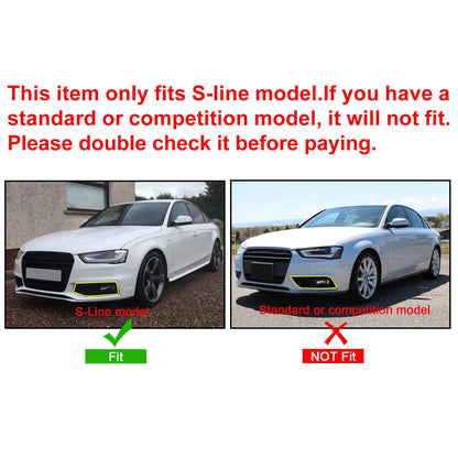 RS4 Style Honeycomb Mesh Fog Light Grille Cover for Audi A4 B8 (2009-2012)