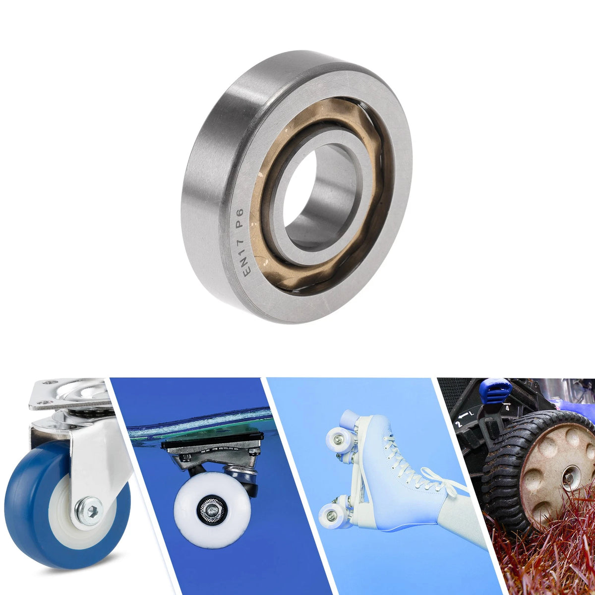 Deep Groove Ball Bearings 17x44x11mm for Scooter Skateboard Wheel