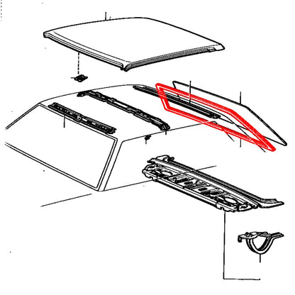 Rear Windshield Weatherstrip for Toyota Corolla Sedan KE70 AE71 TE71 TE72 1979-1987