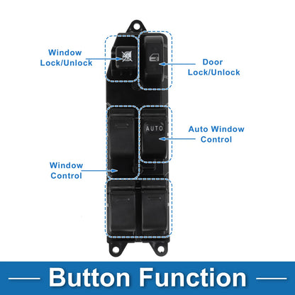 Front Right Driver Side Power Window Switch for Toyota Camry (2002–2006)