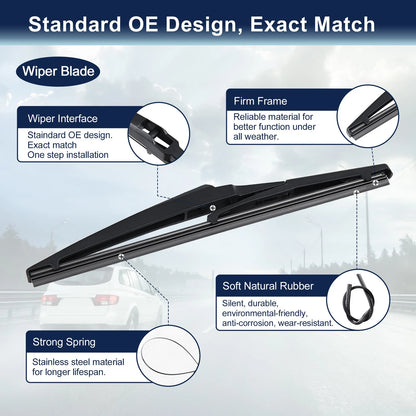 280mm Rear Wiper Blade Arm Set for Kia Sorento (2010-2014)