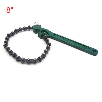 8" Oil Filter Chain Wrench Spanner Removal Tool for Motorcycle Car