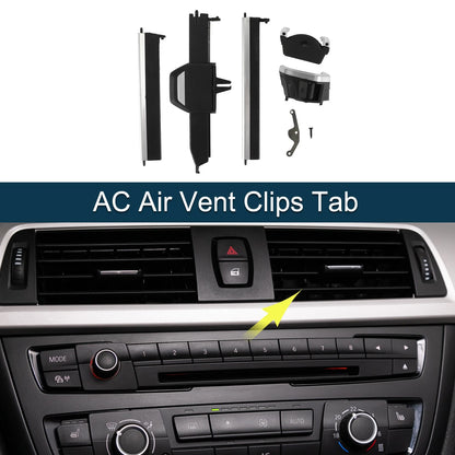 AC Air Vent Clips Tab for BMW 3 Series G20 G21 G22 Black Silver 1x