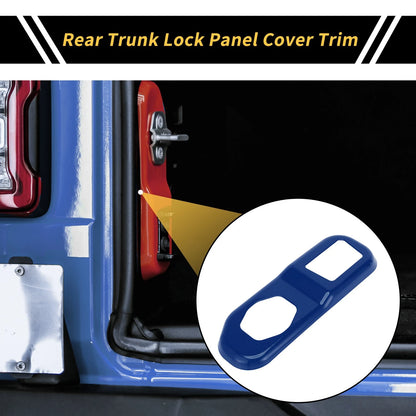 Rear Trunk Lock Panel Cover Trim for Jeep Wrangler JL JLU (2018-2024) Blue