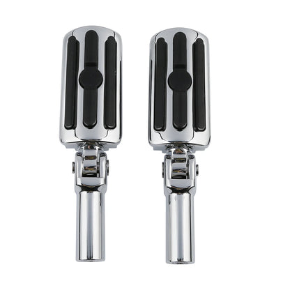 Pair Chrome Passenger Foot Pegs for Harley Softail Slim (2012-2017)