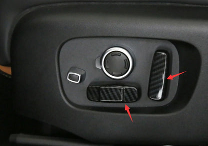 Fiber Seat Adjust Button Cover Trim for Land Rover Range Rover Velar (2018-2023) 4 x pcs
