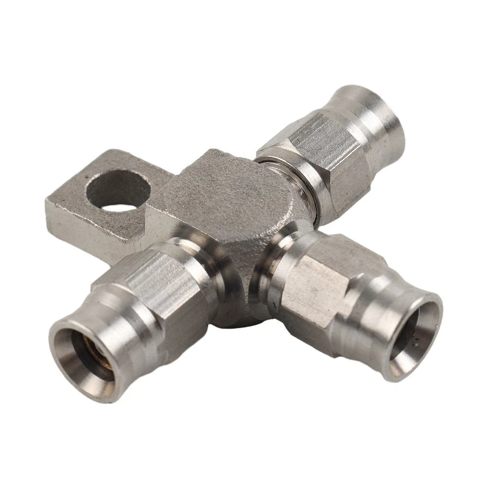 Stainless Steel AN-3 Tee Brake Hose Fittings for Car (No Year Specified)