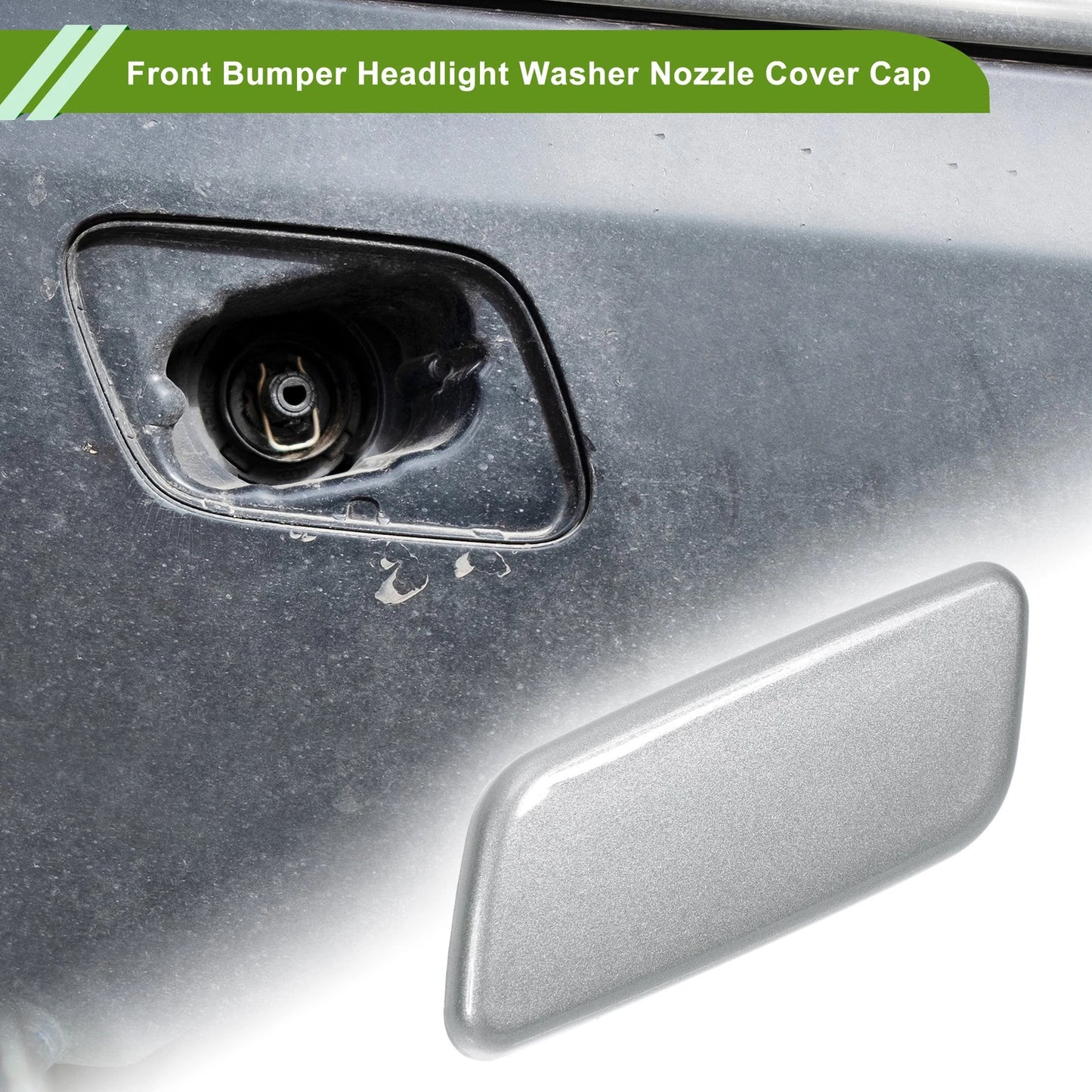 Front Left Washer Nozzle Cover for Toyota Prado (2012-2015) Silver Tone