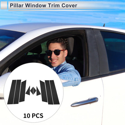 10 Pcs Door Pillar Window Trim for Mazda CX-5 (2017-2024) Black