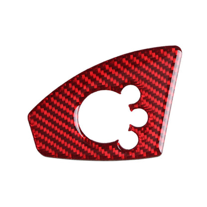 Red Carbon Fiber Interior Door Lock Button Cover Trim for Audi TT TTRS (2008-2014)