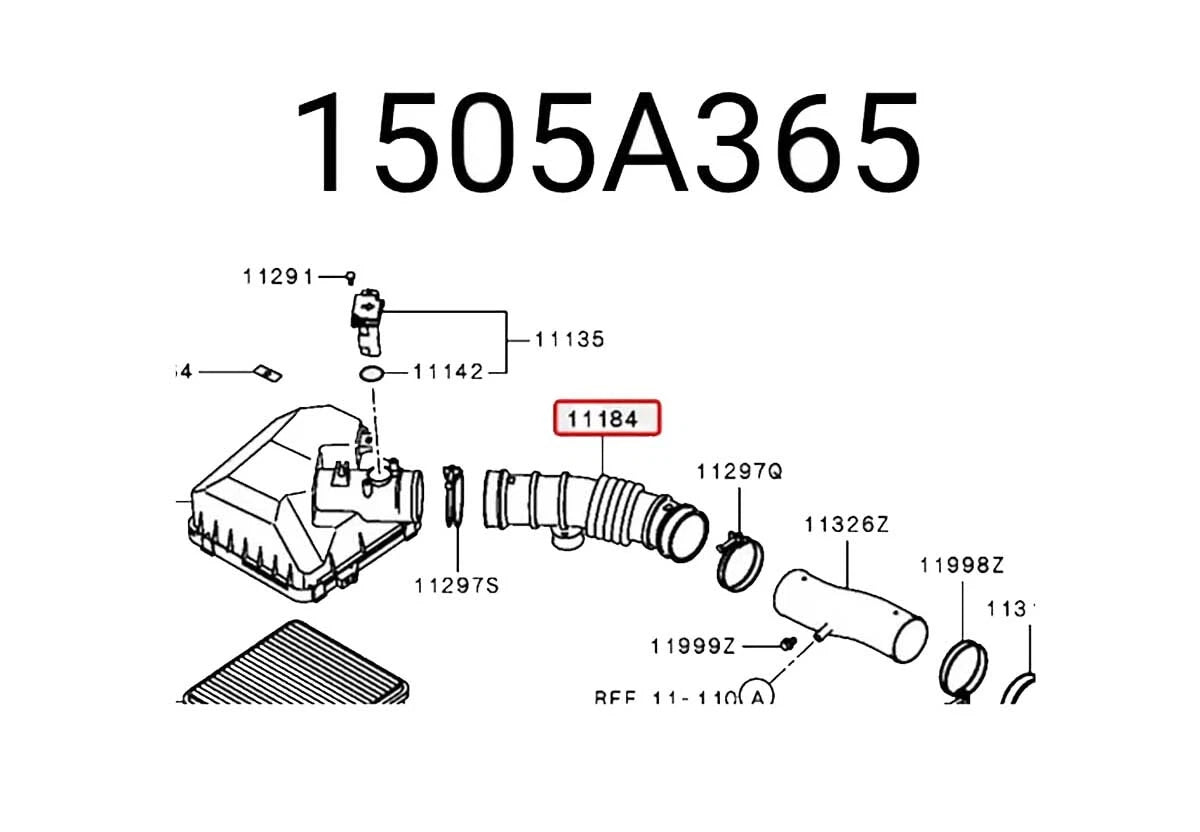 Air Intake Hose for Mitsubishi Triton, Pajero Sport 2.4L (2015-2023)
