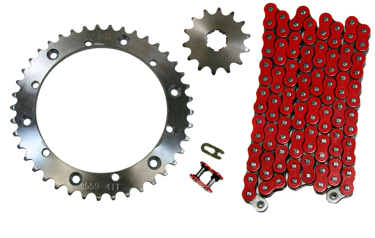 520x104 O-Ring Drive Chain & 14/41 Sprockets for Yamaha Banshee (1989–2006)