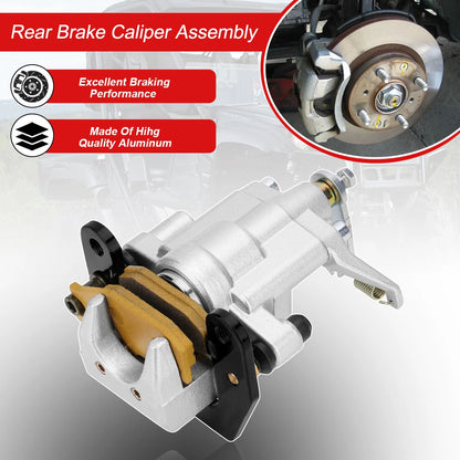 Rear Brake Caliper & Pads for Yamaha Rhino 450 YXR450F 4x4 (2006–2009)
