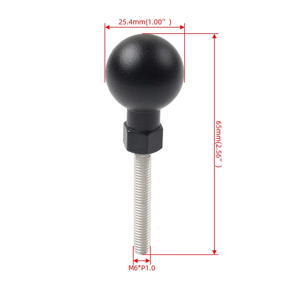 Universal Motorcycle Ball Head Base GPS Phone Holder Bracket for M6x50mm