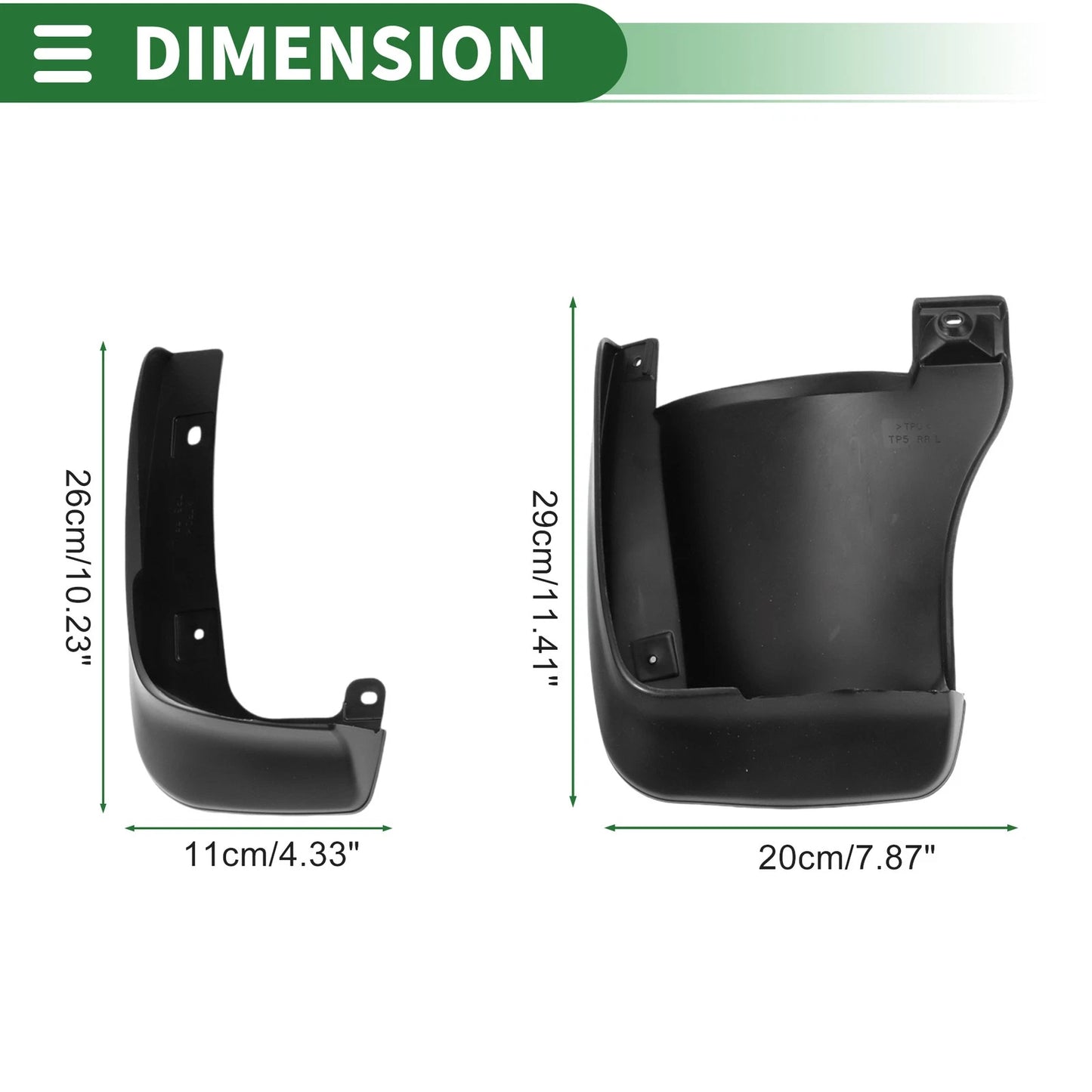 Mud Flaps Splash Guards Front & Rear for Honda Spirit (2009-2014)