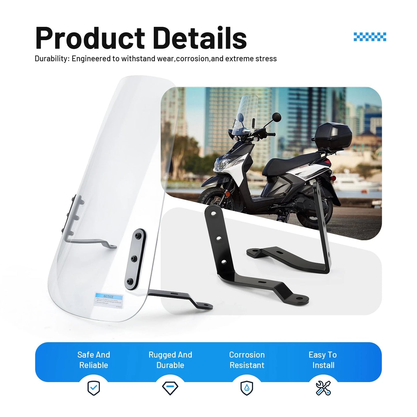 Windshield for Yamaha Zuma 125 YW125 (2009-2021)
