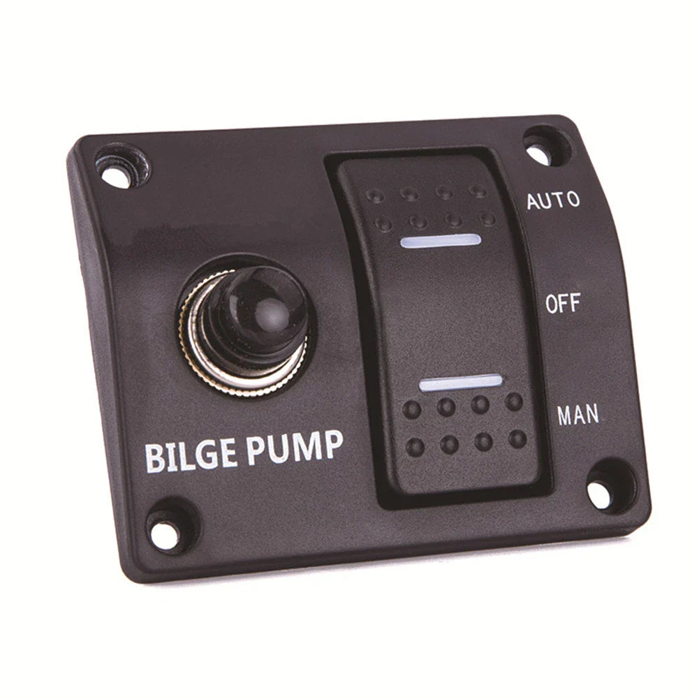 Bilge Pump Control Switch for Boats 12V/24V with Built-in Fuse Holder