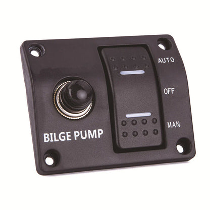 Bilge Pump Control Switch for Boats 12V/24V with Built-in Fuse Holder