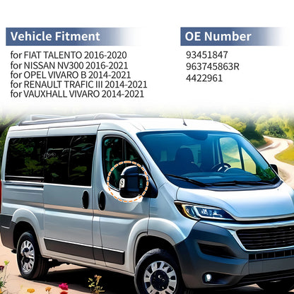 Driver Side Mirror Cover Cap for FIAT TALENTO (2016-2020)