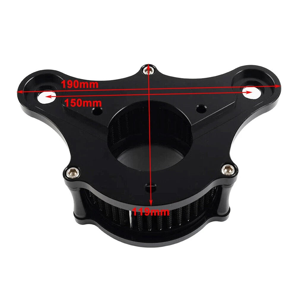 Black Air Cleaner Intake Filter for Harley Touring Softail Dyna Trike (2014-2023)