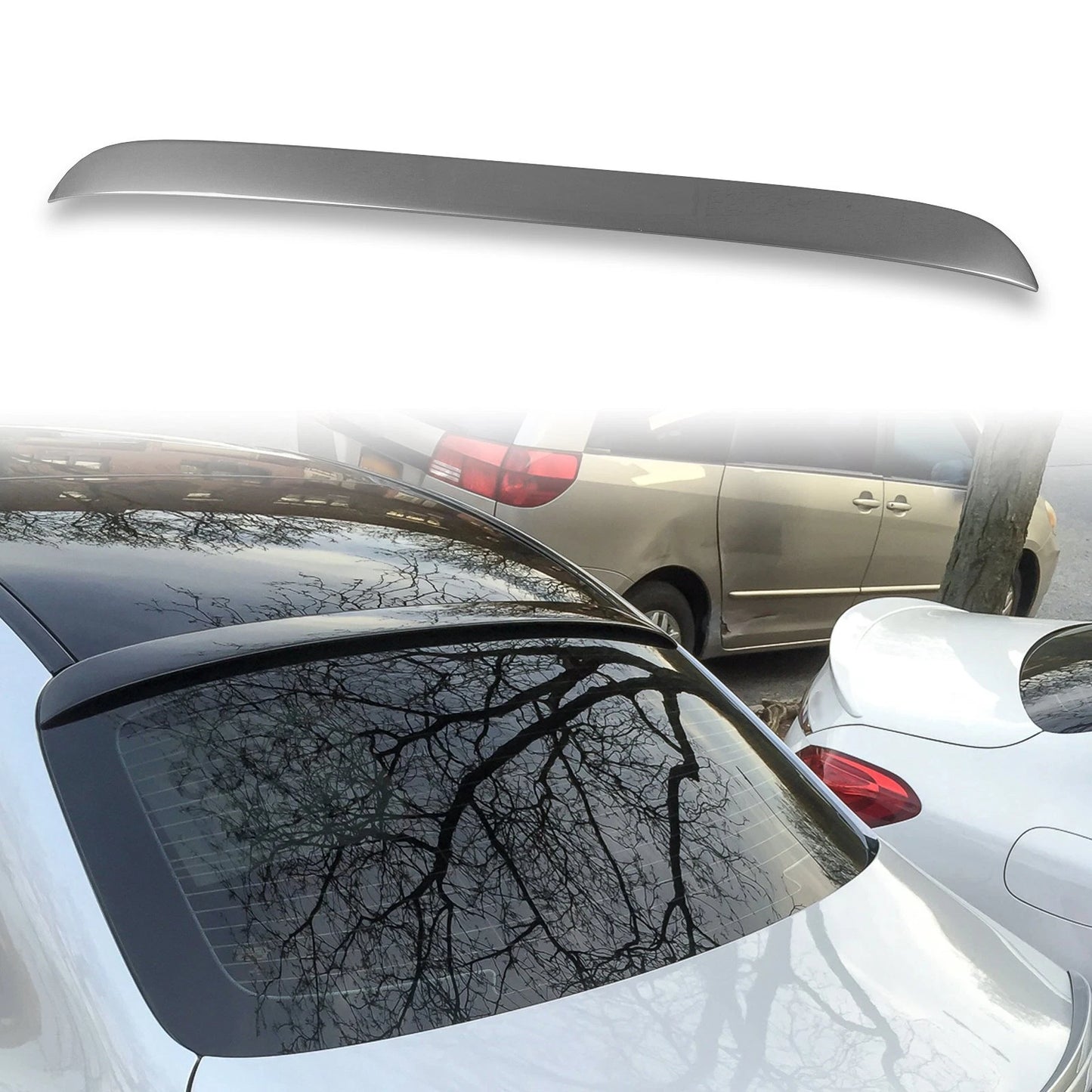 ABS Roof Spoiler for Mercedes Benz W205 Sedan (2015-2021) Selenite Grey