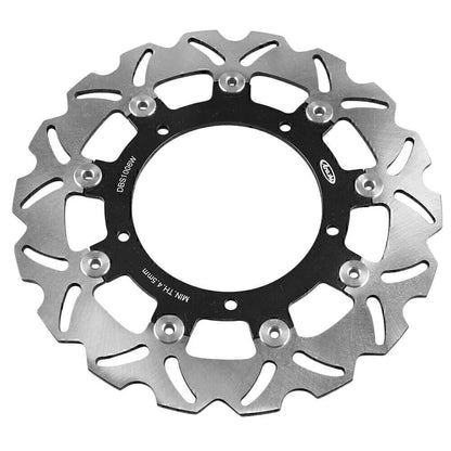 Black Front Brake Disc Rotors for Yamaha XJ6, YZF R6, FZ6 Fazer, MT03 (2006-2020)
