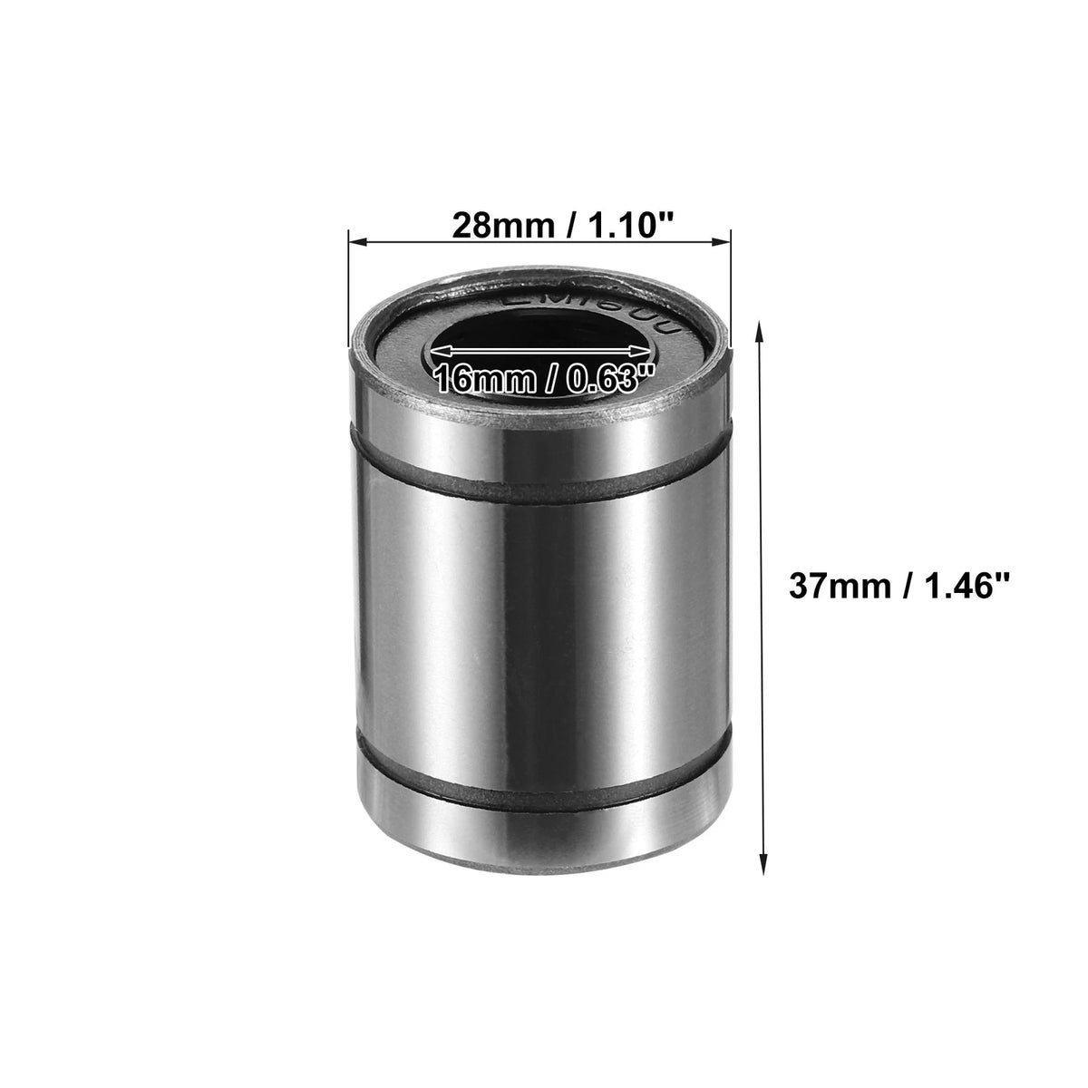 4 x LM16UU 16x28x37 Car Linear Ball Bearings for Car