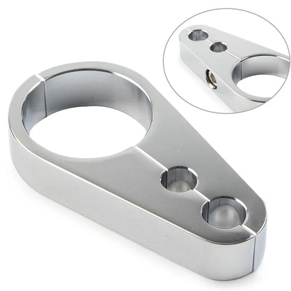 Chrome Brake Clutch Cable Wire Clamp Clip for Harley 1-1/4" Handlebar