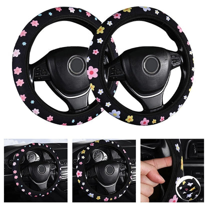 15 Inch Floral Steering Wheel Cover