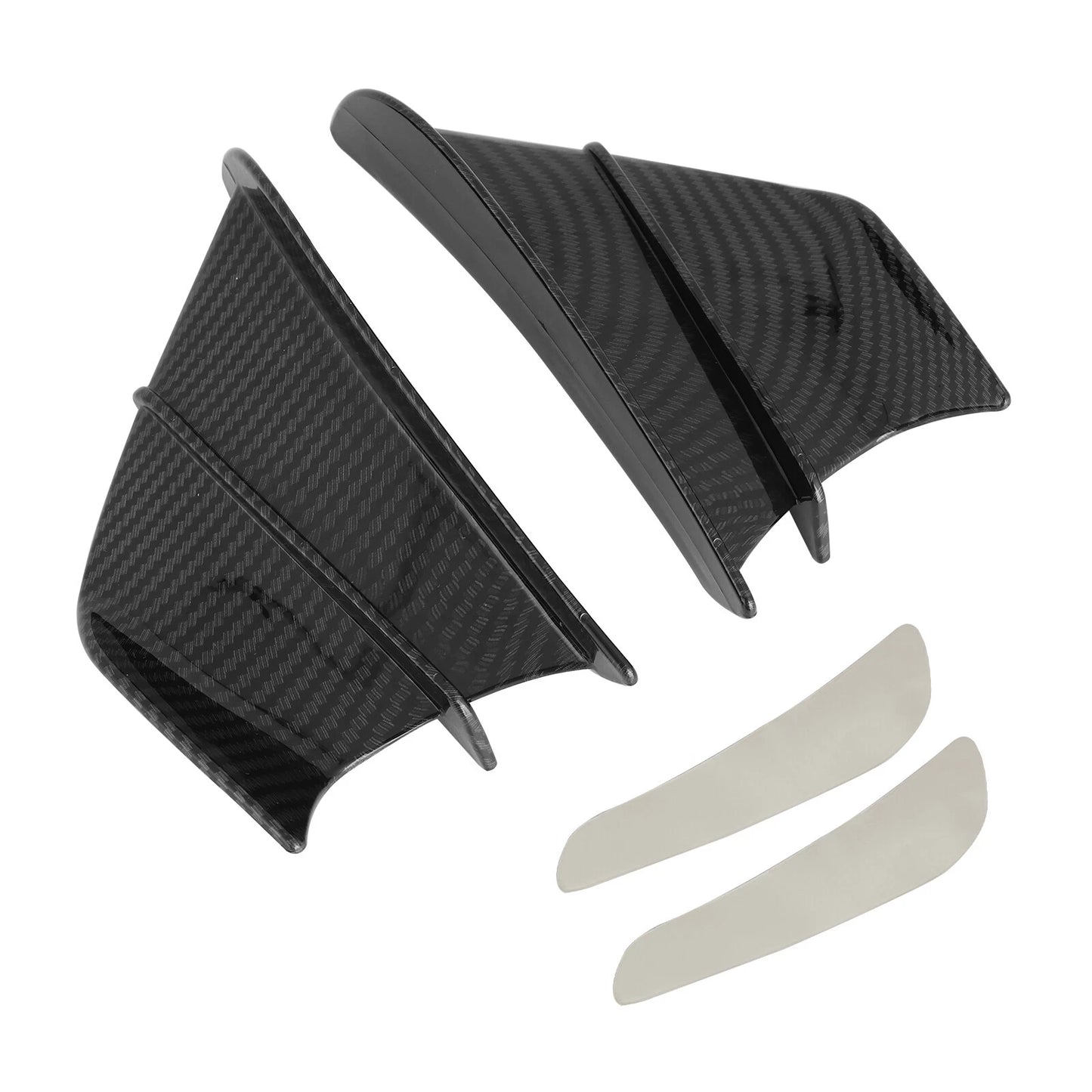 Winglet Wind Fin Aerodynamic Kit Spoiler Trim Cover for Motorcycle