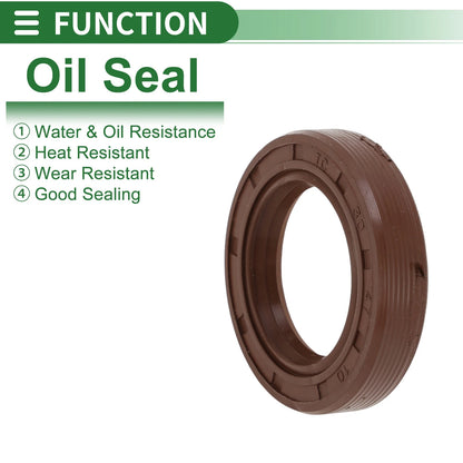 Oil Seal FKM Rubber 30x47x10mm High Pressure Brown 5 Pcs