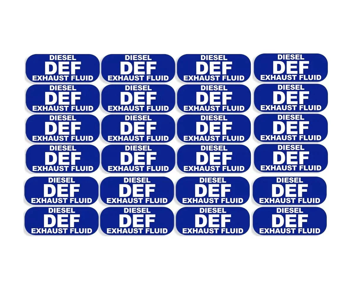 Diesel Exhaust Fluid Blue White Sticker Decal Vinyl Self-Adhesive 1"x2"