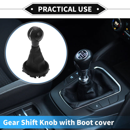 5 Speed Manual Shift Knob & Boot Cover for Mini Cooper F55 F56 (2014-2023)