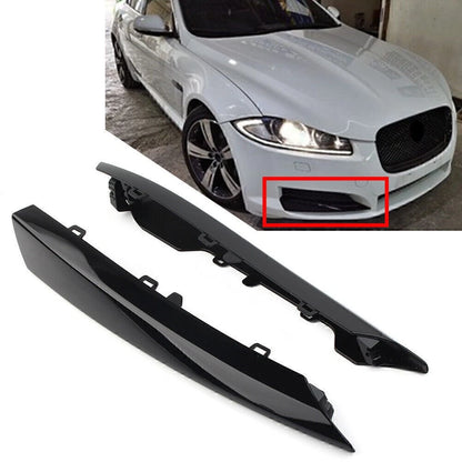 Front Bumper Grille Insert Covers for Jaguar XF (2012-2015) Black