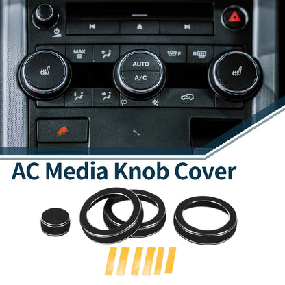 Media Switch Knob Cover for Land Rover Range Rover Evoque (2012-2018) 4 Pcs