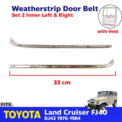 Inner Weatherstrip Door Belt w Vent L+R Fits Toyota Land Cruiser FJ40 76-84 D12