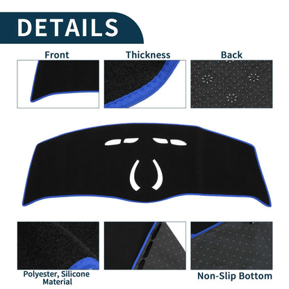 Dashboard Cover Mat for BMW Mini Cooper F55/F56 (2014-2024) Black Blue