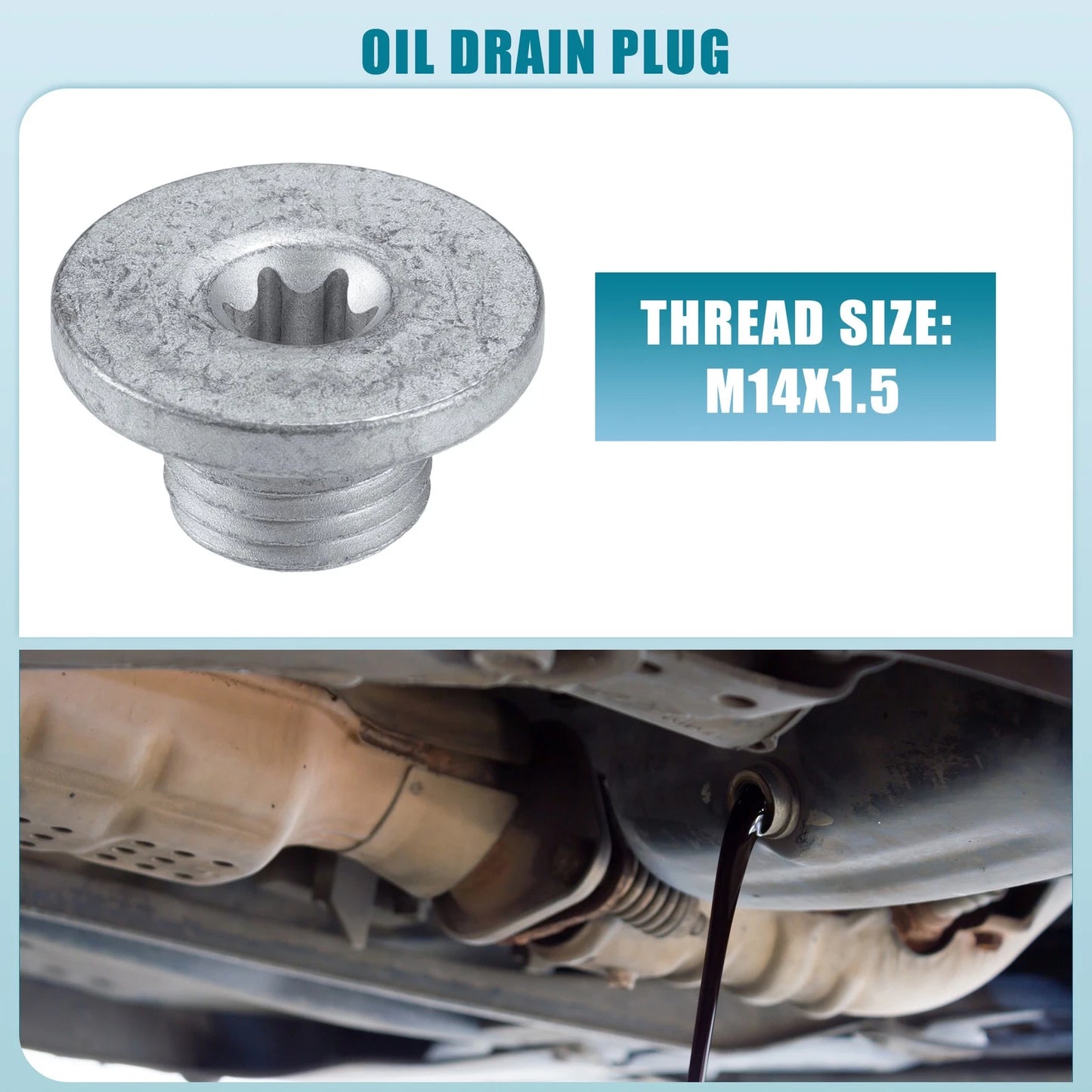 10x Oil Drain Plug for Chevrolet Astra (2000-2008) Metal