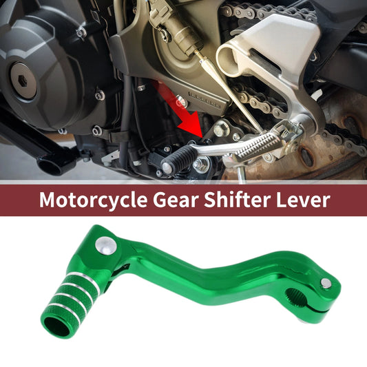 Folding Gear Shifter Lever for Kayo T2 Green Silver Tone
