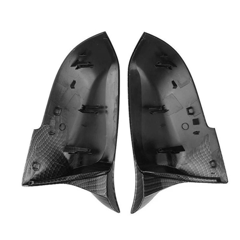2 x Carbon Fiber Exterior Mirror Caps for BMW (Fits Various Models)