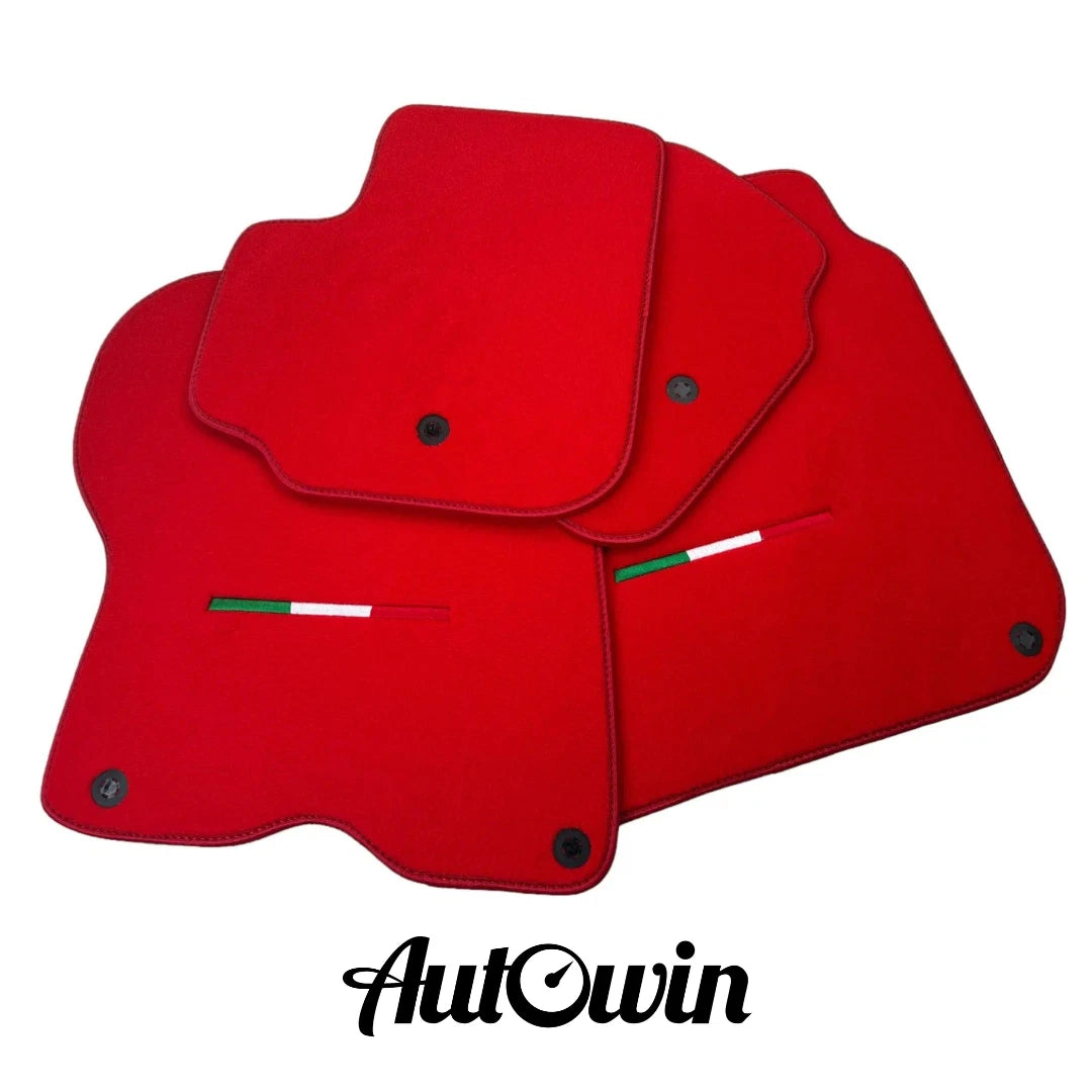 Red Floor Mats for Ferrari GTC4 Lusso (2016-2023) - AutoWin Brand Italian Edition