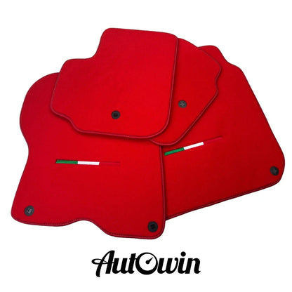 Red Floor Mats for Ferrari GTC4 Lusso (2016-2023) - AutoWin Brand Italian Edition